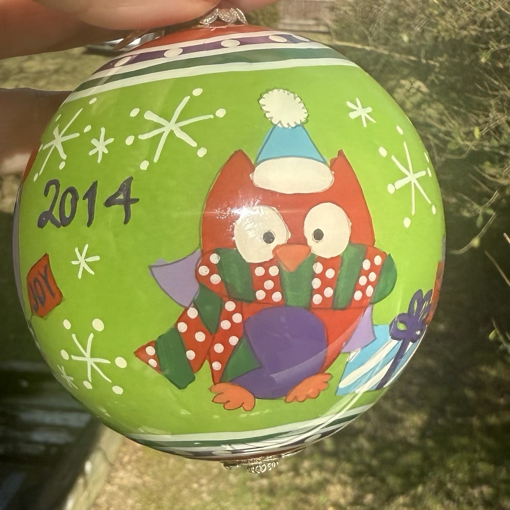 Pier One Collectible Li Bien Owls Ornament 2014 B Beautifully Made‎ Christmas